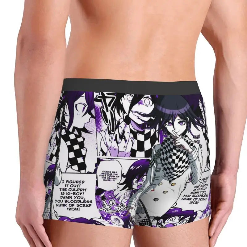 Kokichi Ouma Manga Anime Print Men Boxers Shorts Panties Underwear Soft Breathable Underpants Large Size Boxer Briefs for Boys