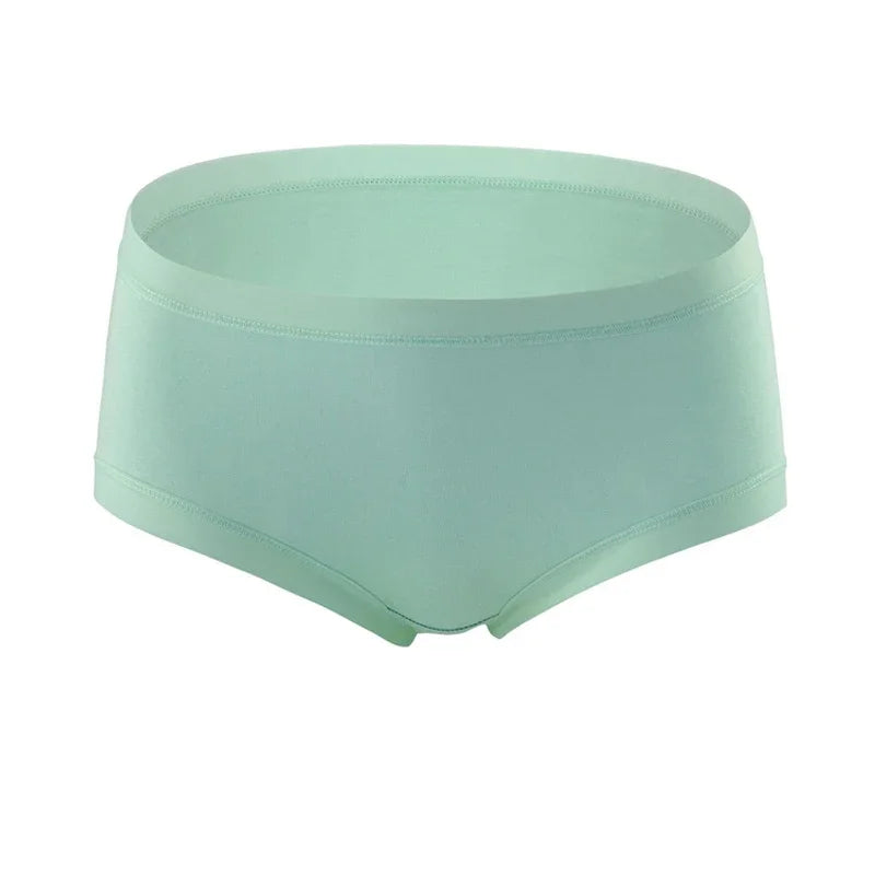 6PPCS Underwear Modal Low Waist Women Panties Briefs Candy Color Simple Soft Bikini Tangas Panties Lingerie Tanga